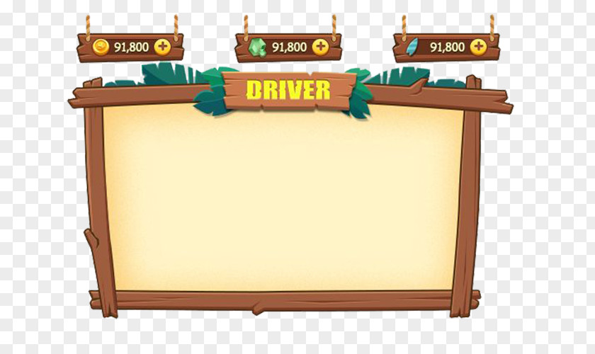 Cute Cartoon Game UI Border User Interface Adobe Illustrator PNG