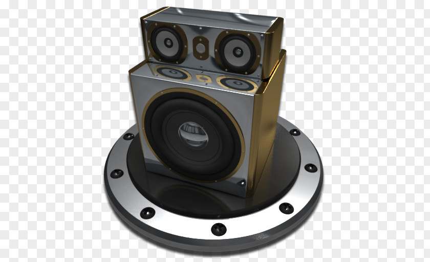 Metal Speakers Click-it Run By 1Buck80u2122 RocketDock Download Icon PNG