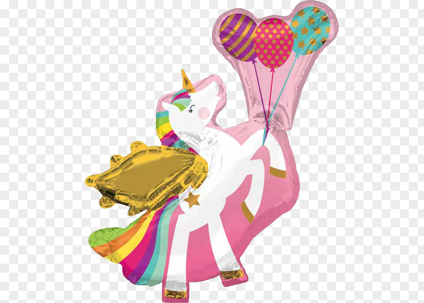 Unicorn Birthday Mylar Balloon BoPET Party PNG