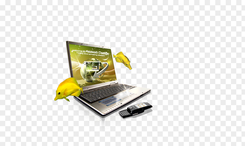 Web Design Computer Fish Ecology Phone Decorative Elements Laptop Page PNG