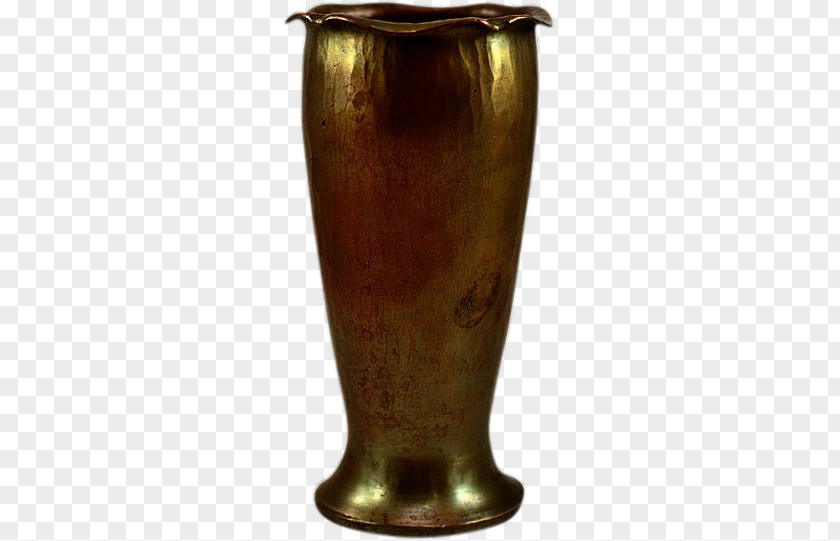 Bronze Drum Vase Design Roycroft Arts And Crafts Movement Metal Brass PNG