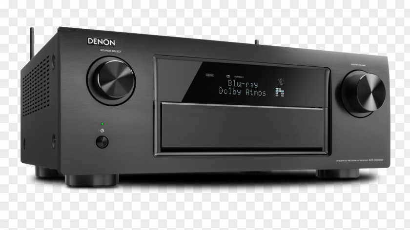 Dolby Digital AV Receiver Denon AVR-X6300H Radio Surround Sound PNG