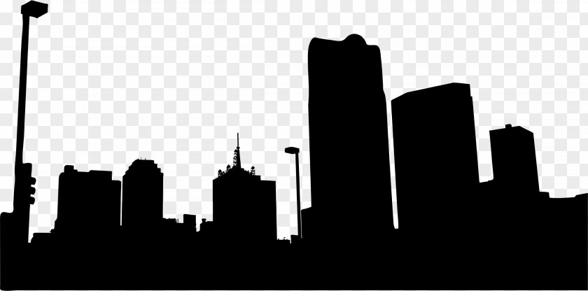 Silhouette Dallas Skyline City PNG