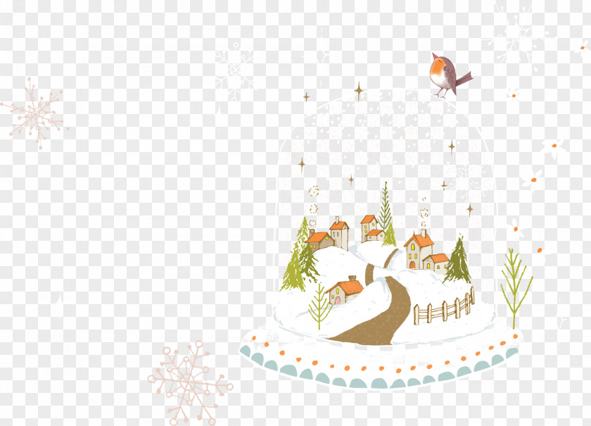 Vector Snow Christmas Card Saying Wish Greeting PNG