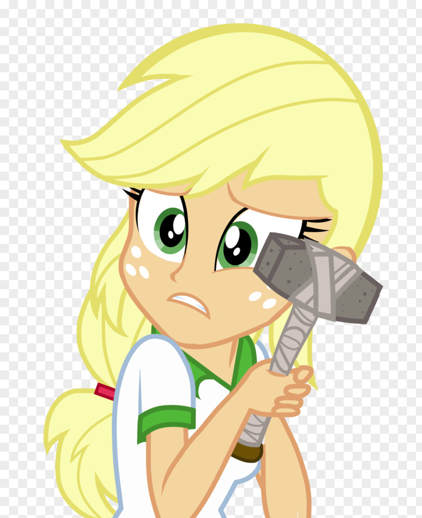Afraid Applejack My Little Pony: Equestria Girls Yellow Clip Art PNG