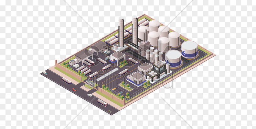 Building Oil Refinery Factory PNG
