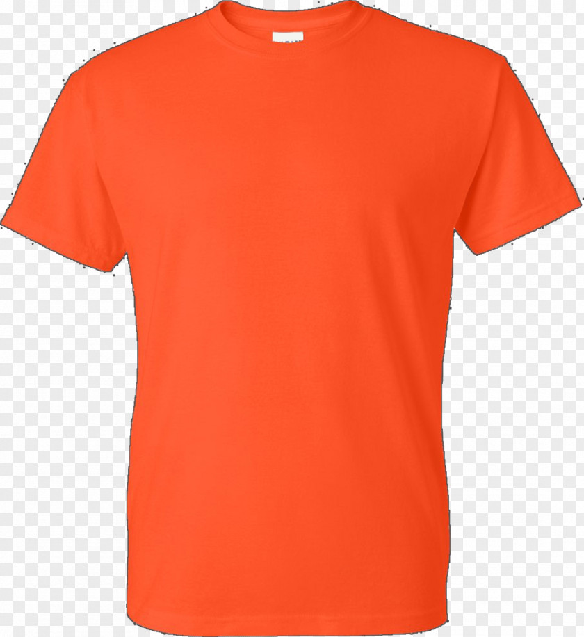 Orange T Shirt T-shirt Gildan Activewear Sleeve Neckline PNG