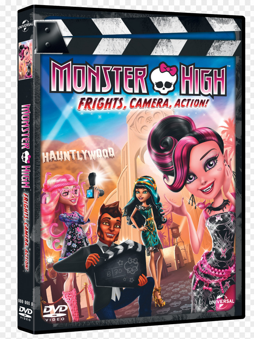 Doll Monster High: Frights, Camera, Action! Film Blu-ray Disc PNG