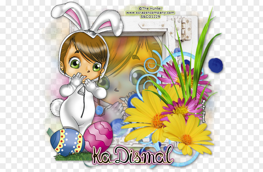 Colorful Easter Flower Art Floral Design PNG