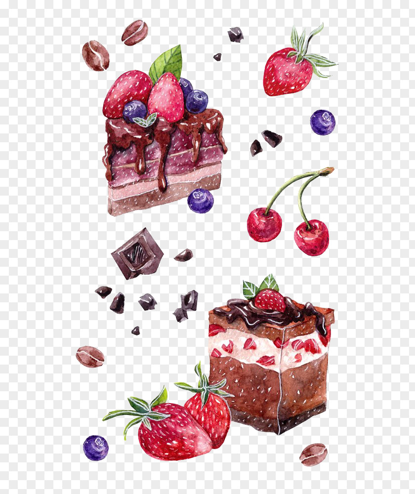 Drawing Fruit Cake Fruitcake Strawberry Cream Shortcake Tart Torte PNG