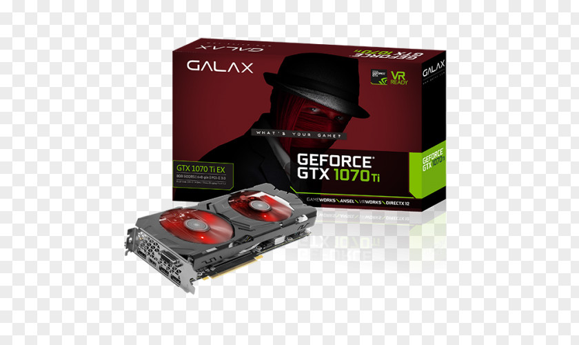 Geforce 8 Series Graphics Cards & Video Adapters NVIDIA GeForce GTX 1070 Ti GDDR5 SDRAM GALAXY Technology 英伟达精视GTX PNG