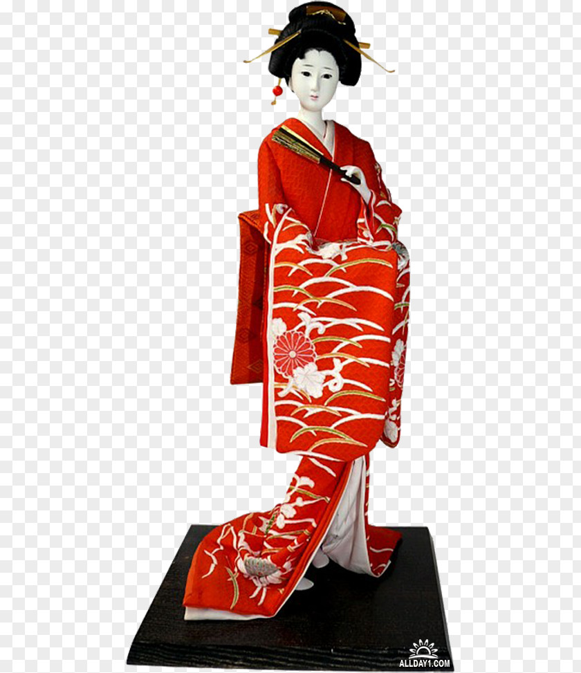 Japan Japanese People Doll Kimono Antique PNG