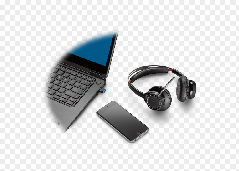 Plantronics USB Headset Voyager Focus UC B825 Active Noise Control 202652-03 PNG