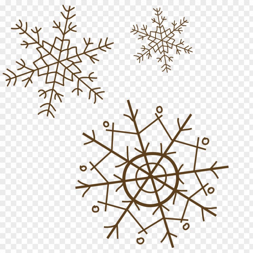 Vector Falling Snowflakes Shape Download PNG