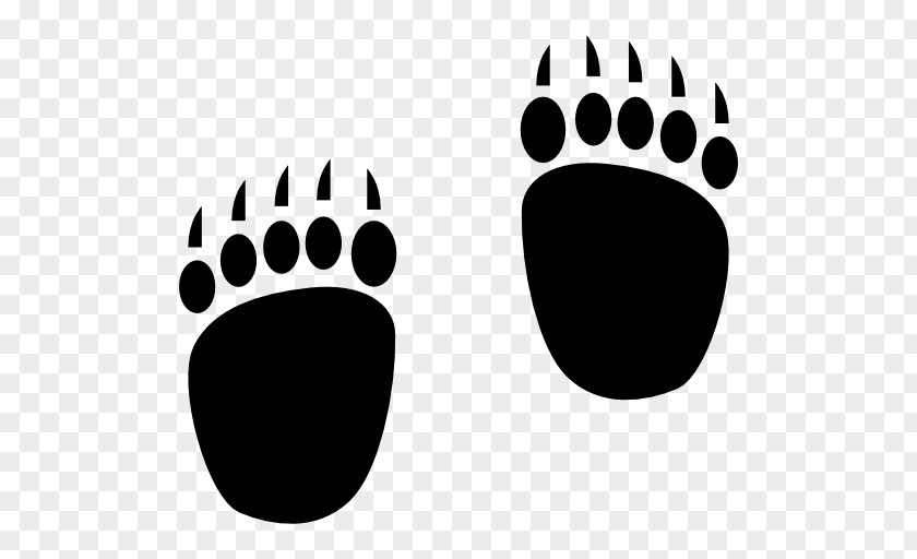 Bear Polar Footprint Clip Art PNG