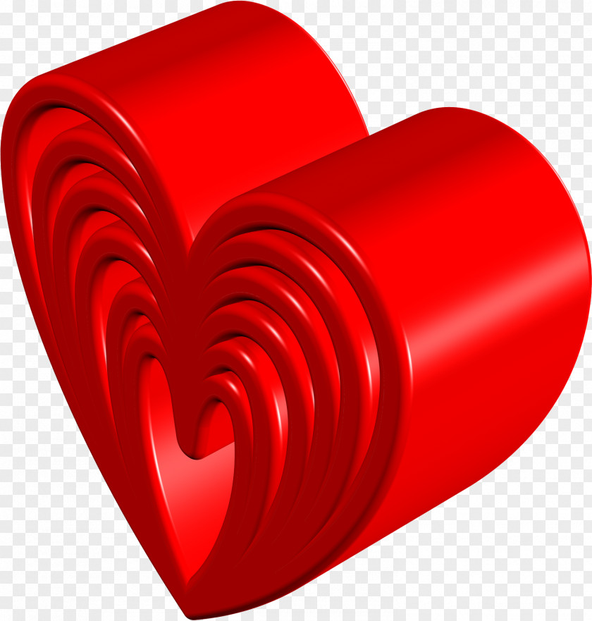 3d Red Heart Love Valentine's Day Wallpaper PNG