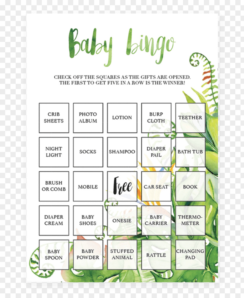 Baby Shower Cards Collection，frame Unique Bingo Game Infant PNG