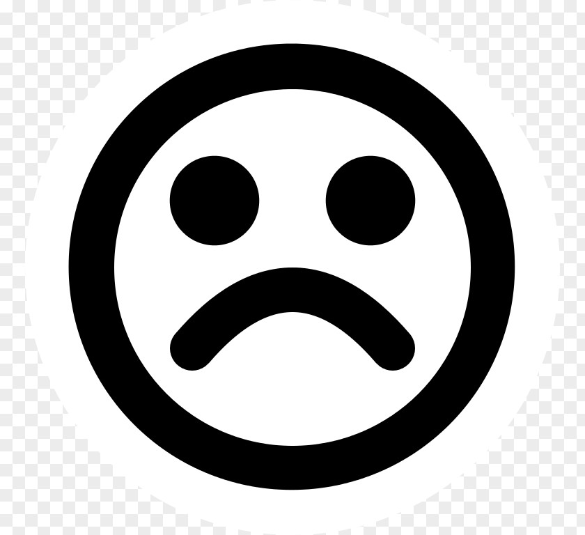 Black And White Sad Face Public Domain Copyright Free Content Creative Commons License PNG