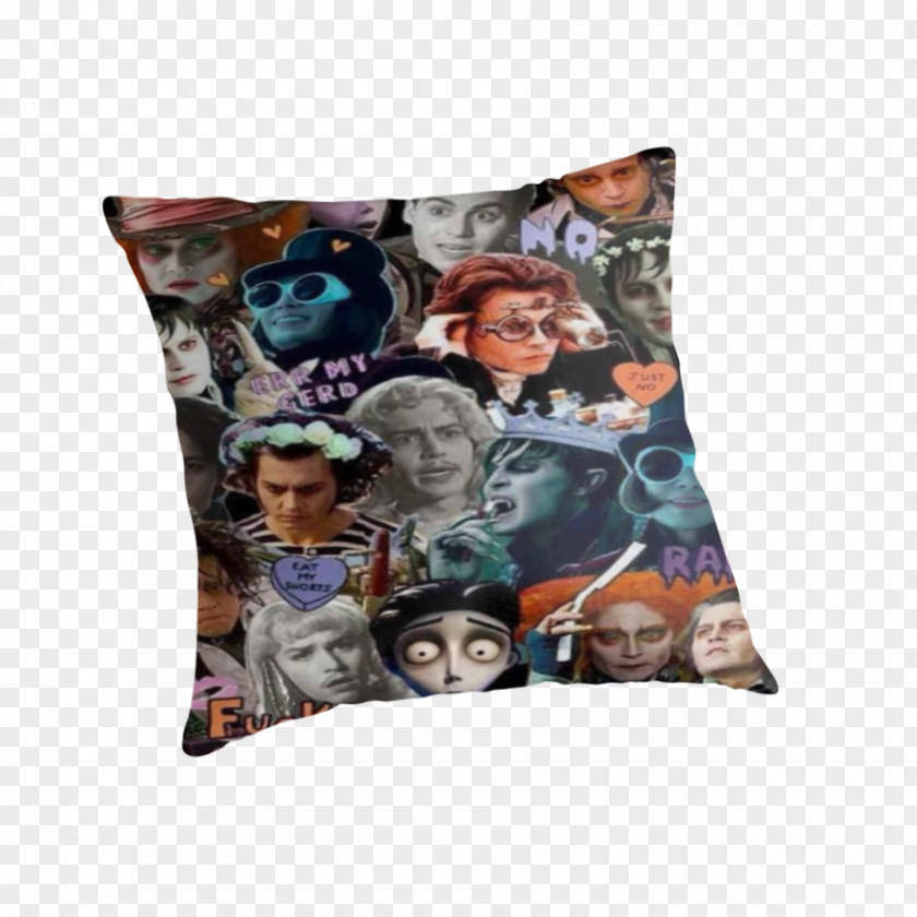 Johnny Depp Throw Pillows Cushion Textile PNG