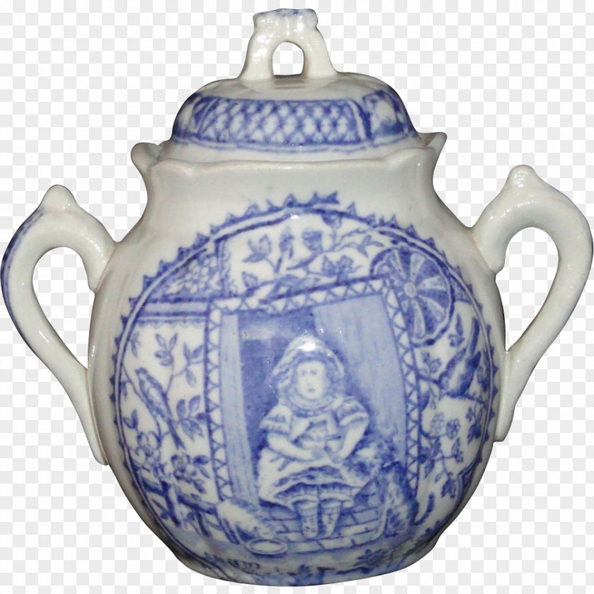 Mug Blue And White Pottery Kettle Ceramic PNG