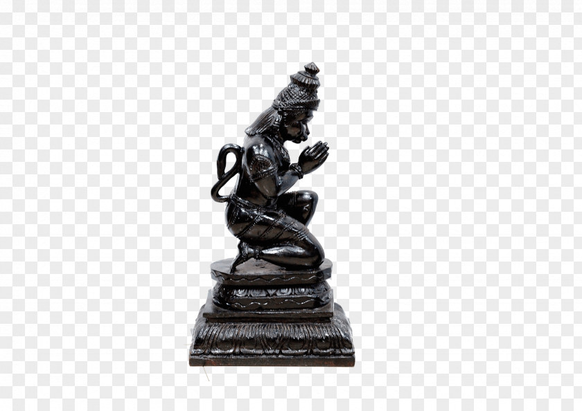 Hanuman Statue Wood Handicraft Lepakshi Sculpture PNG