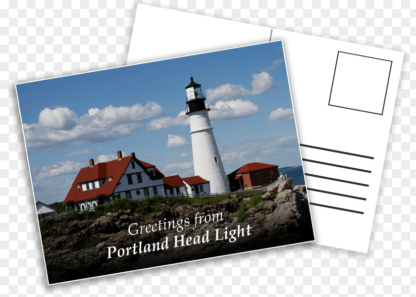 Post Cards Lighthouse Portland Head Light Printing PNG