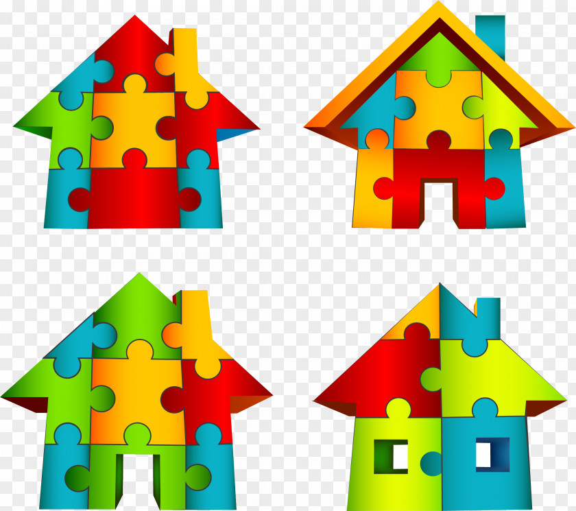 Puzzle House Jigsaw Puzz 3D Clip Art PNG