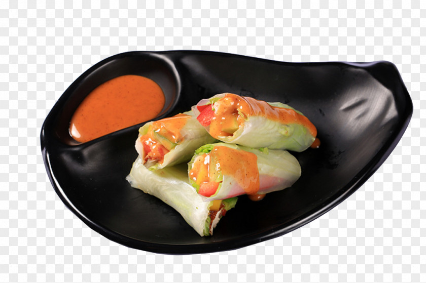 The Food On Tongue Spring Roll Poster PNG