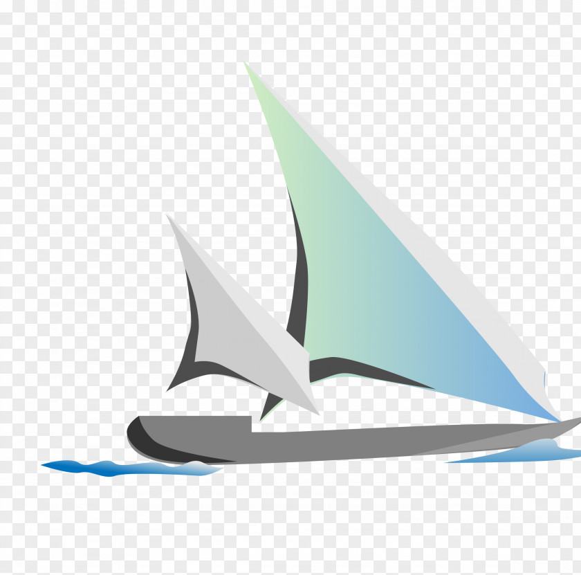 Vector Blue Smooth Sailing PNG