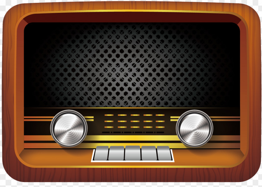 Vector Painted Radio Golden Age Of Internet Antique PNG