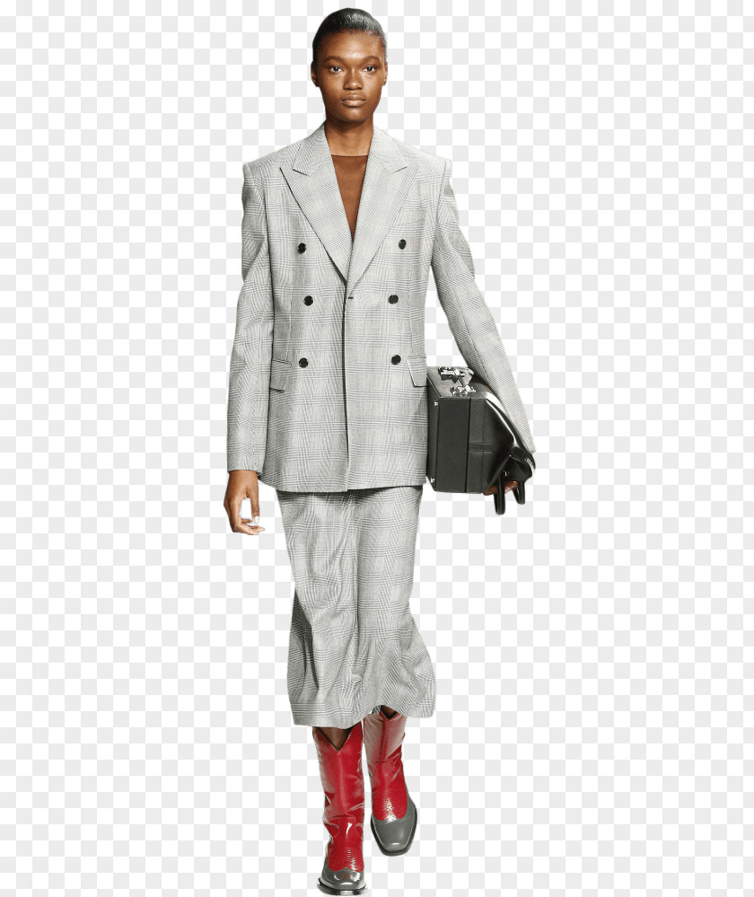 Calvin Klein Models Raf Simons Suit Winter Fashion Runway PNG