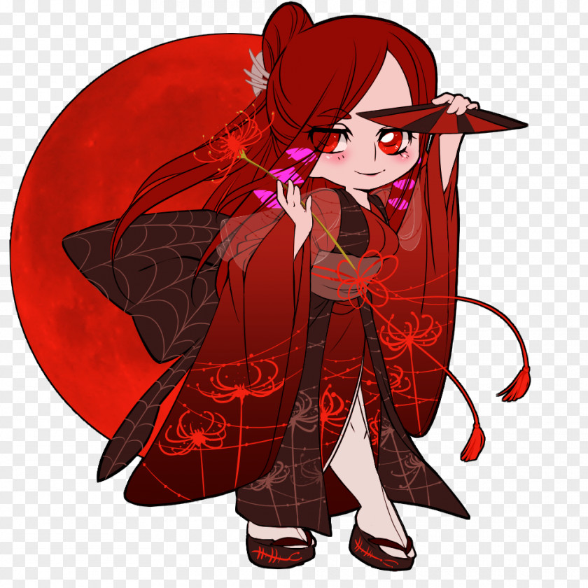 Demon Cartoon Black Hair Blood PNG