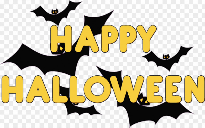 Logo Bats Cartoon Helloween PNG