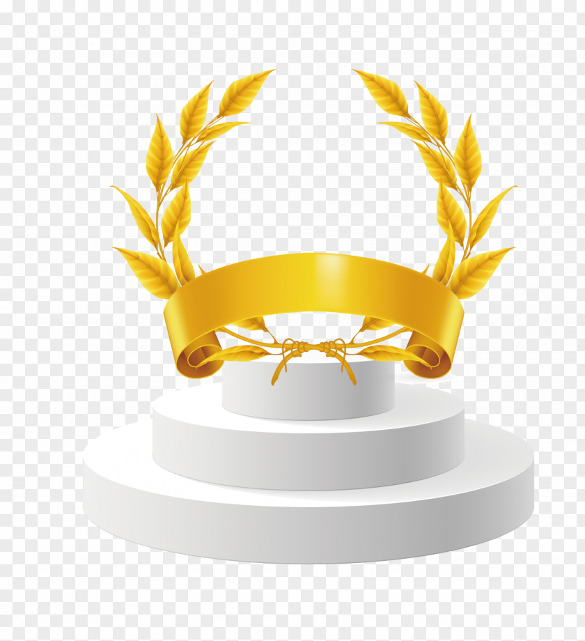 Vector Gold Wheat Championship Stage Royalty-free Stock Photography Clip Art PNG