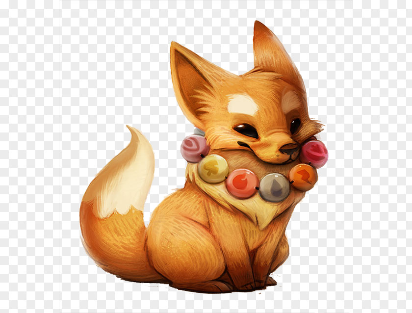 Yellow Cute Fox Drawing Illustrator Art Painting Illustration PNG