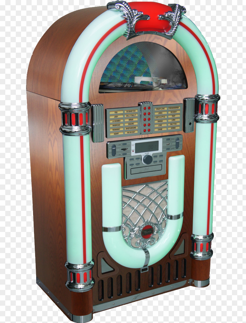 JUKE BOX Jukebox Retro Vinyl Record Player Cd Stereo System Mp3 Sd Usb Decoder Fm Free Phonograph MP3 Turntable PNG