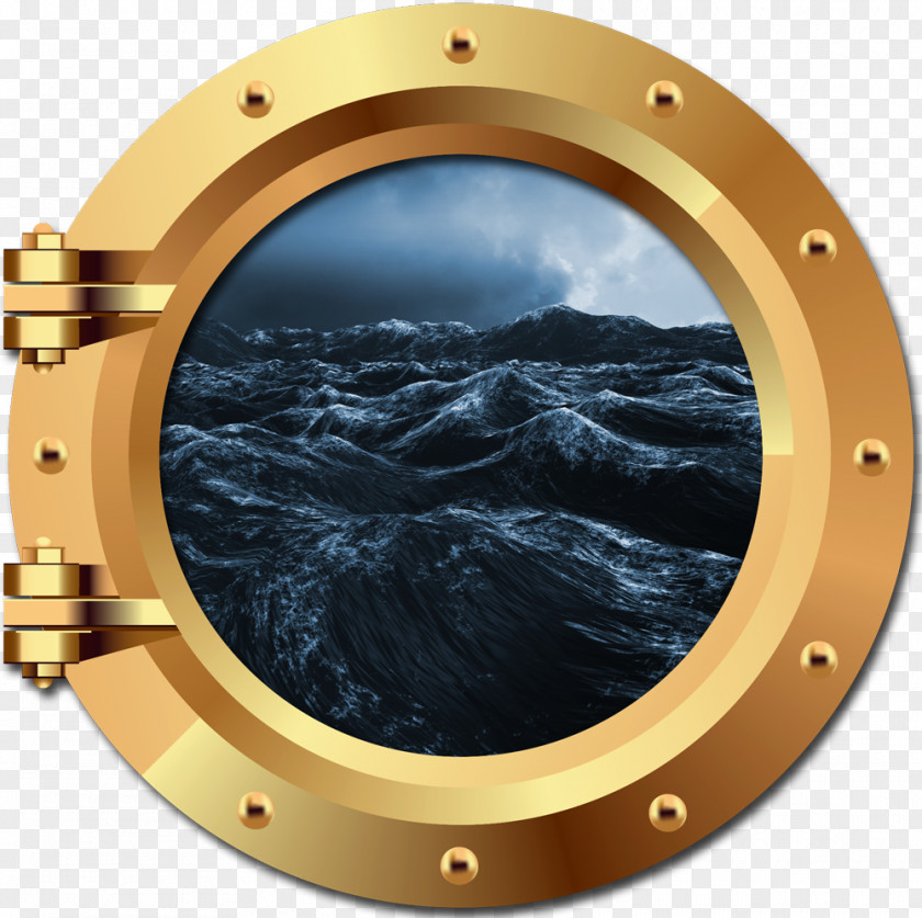 Ship Porthole The Seas That Mourn Brass PNG