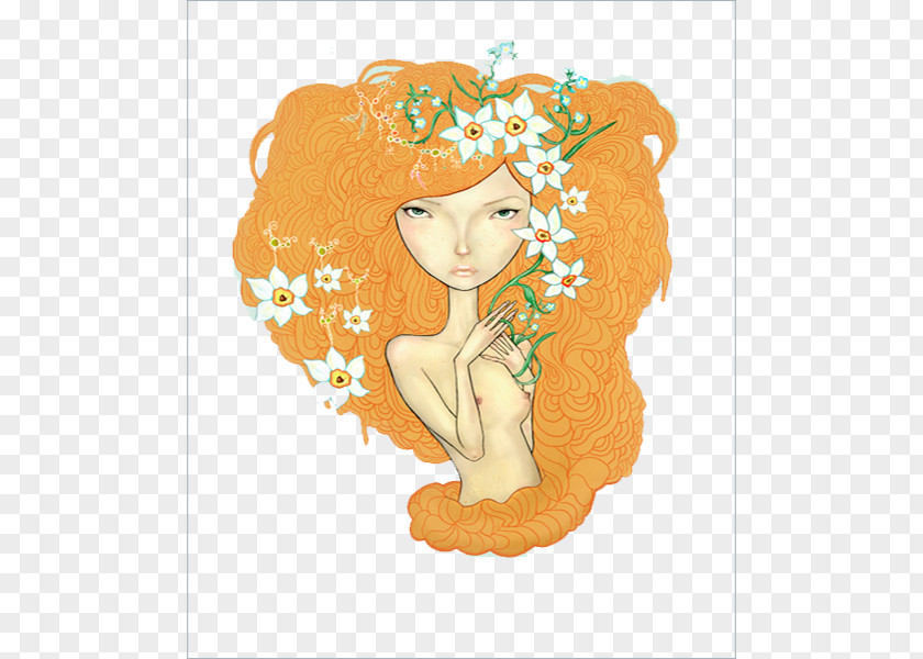 Drawing Painting Photography Illustration PNG painting Illustration, Simple yellow curly hair girl clipart PNG