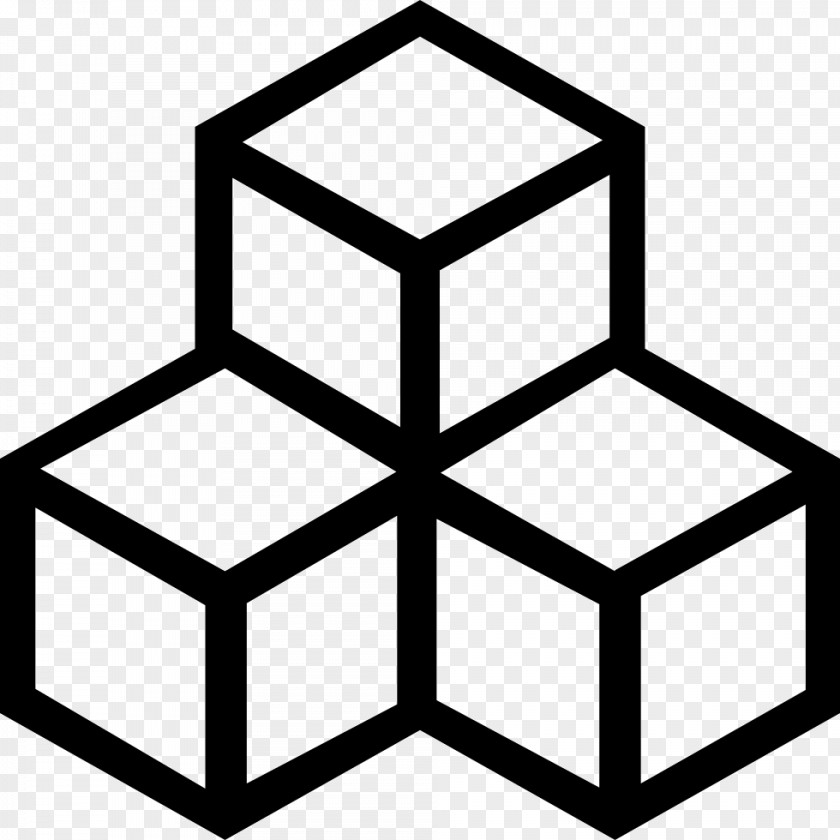 Illustration Cube Icon Design PNG