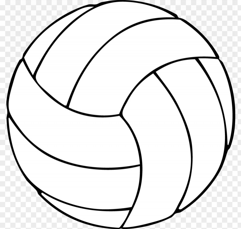 Black And White Volleyball Coloring Book Sport Clip Art PNG