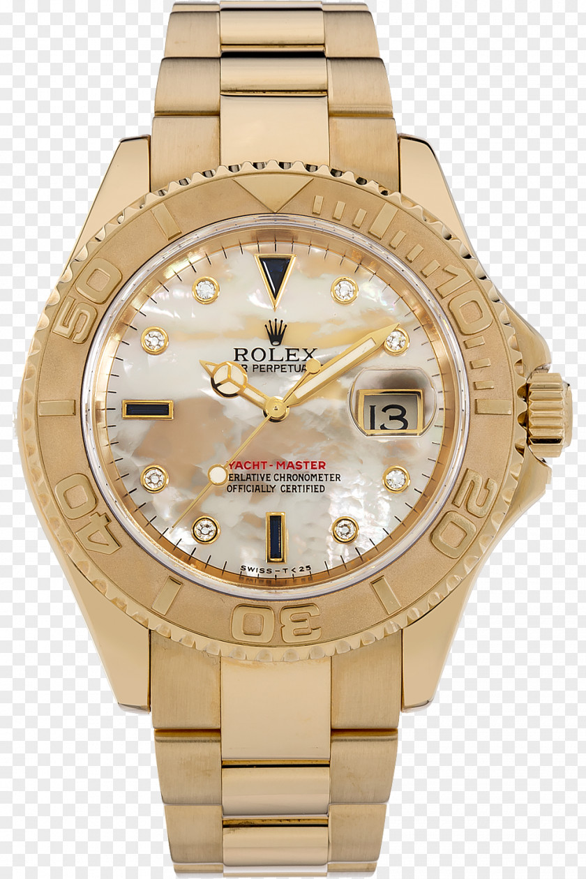 Gold Watch Strap Rolex Yacht-Master II PNG