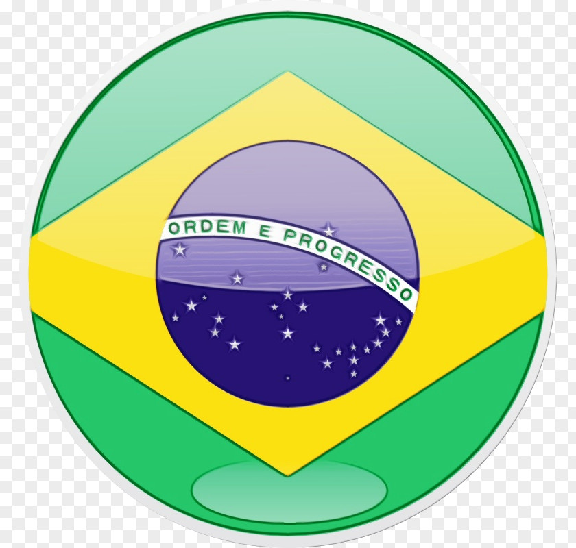 Logo Emblem Brazil Flag PNG