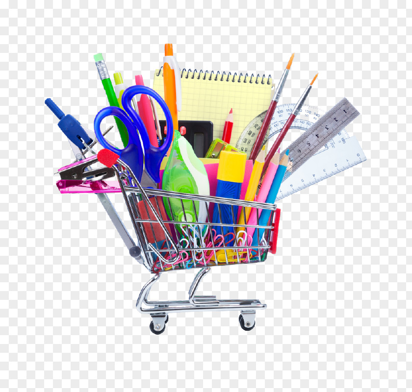 School Stock Photography Shopping Cart Stationery PNG