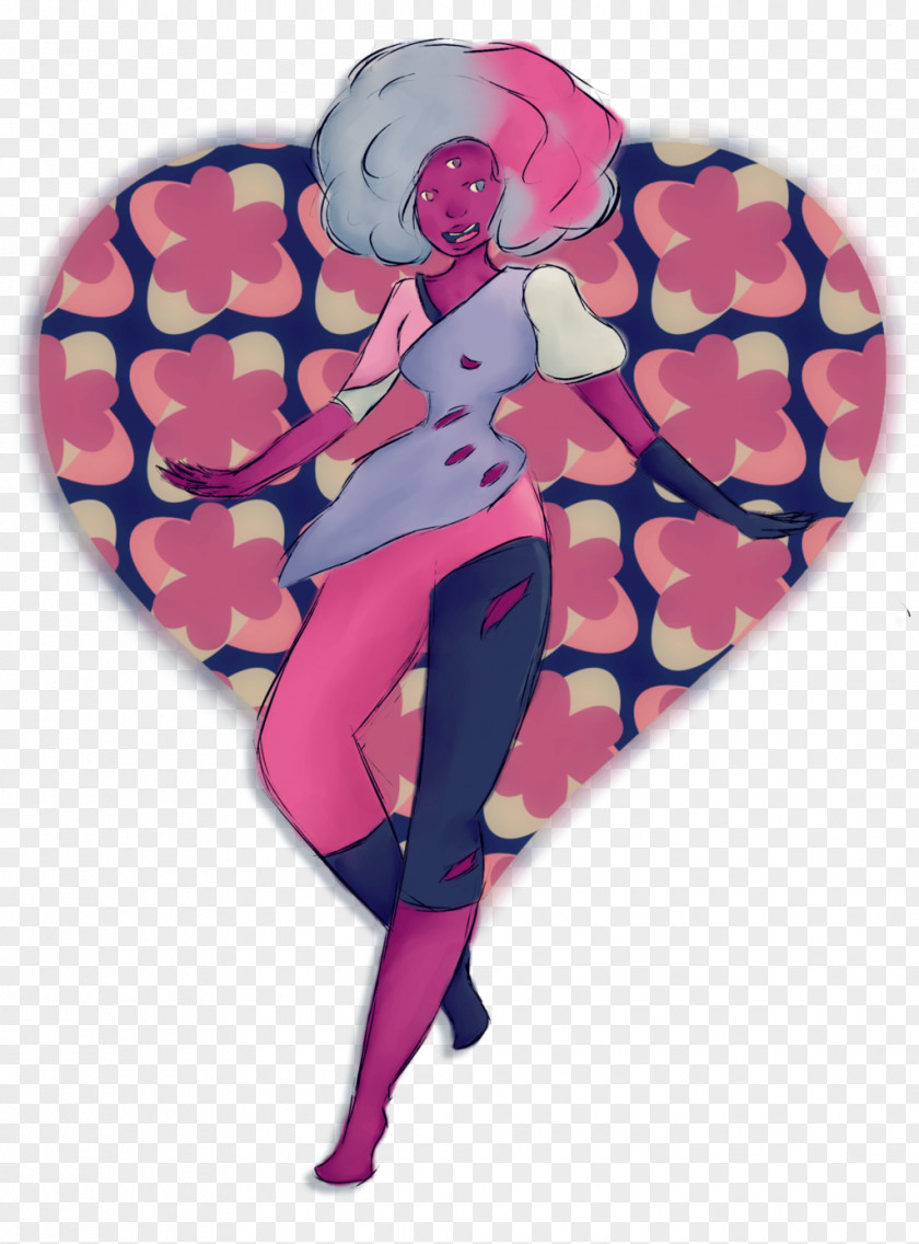 Cartoon Pink M Heart Legendary Creature PNG