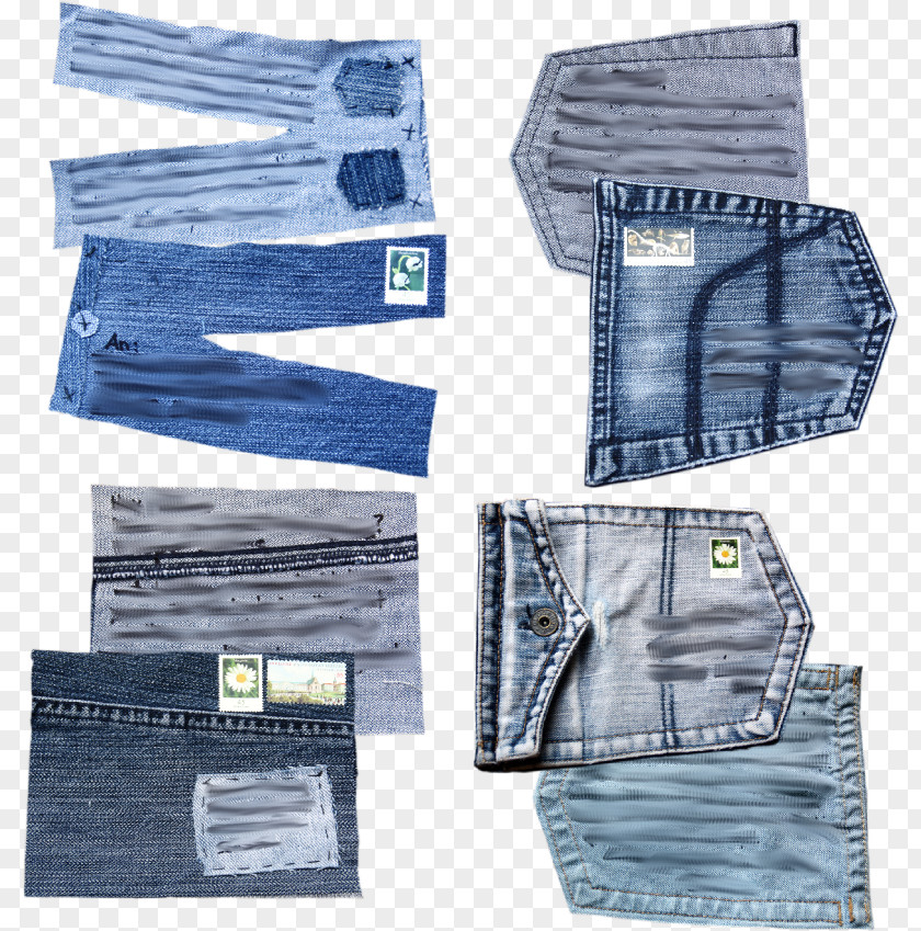 Throw Away Jeans Denim Pocket PNG
