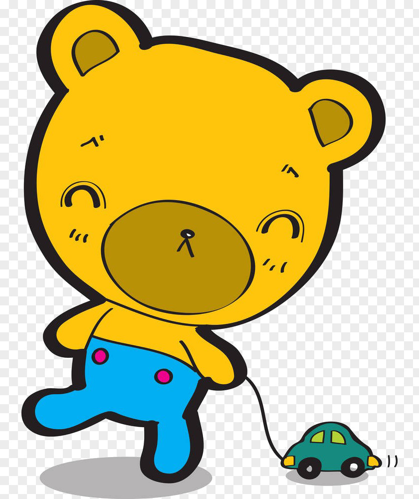 Cartoon Bear Material Illustration PNG