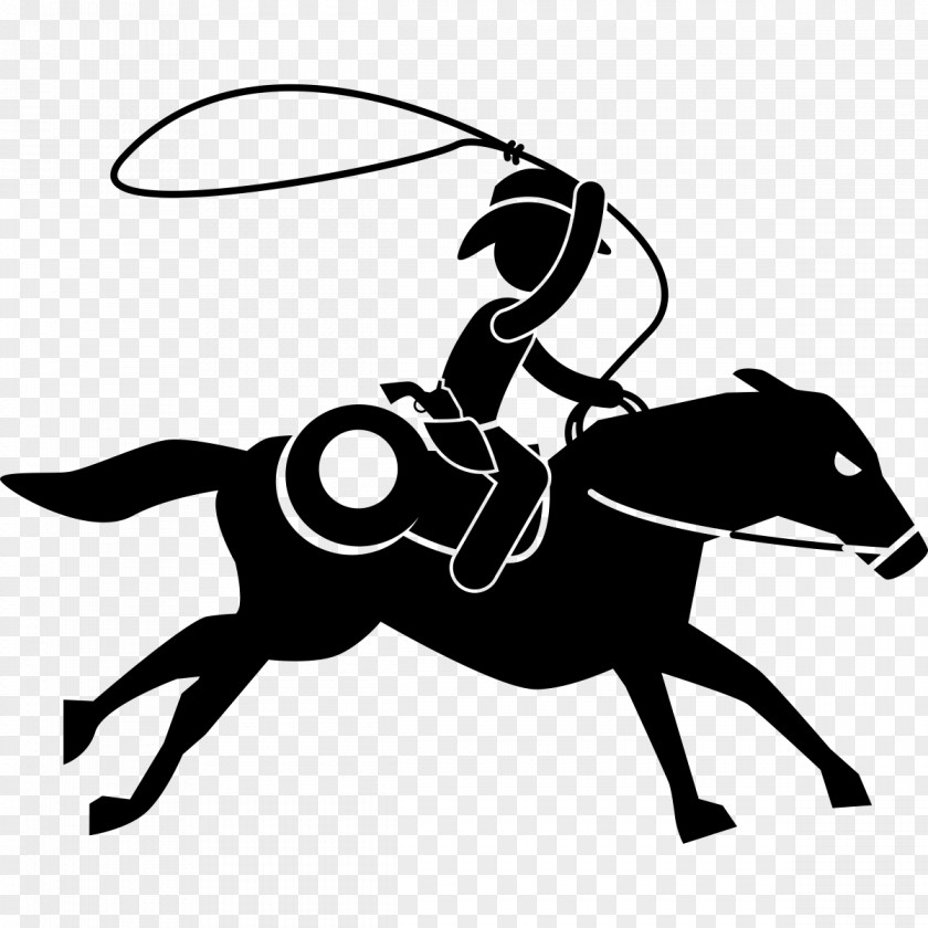 Lasso Horse Equestrian Pictogram Stick Figure PNG