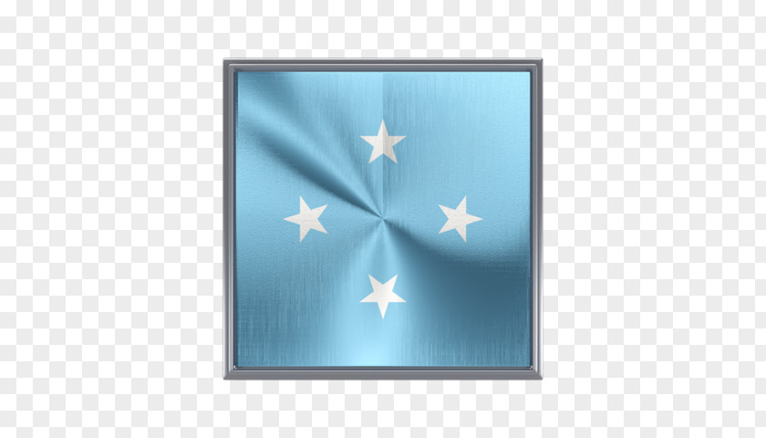 Metal Square Flag Of The Federated States Micronesia Australia National PNG
