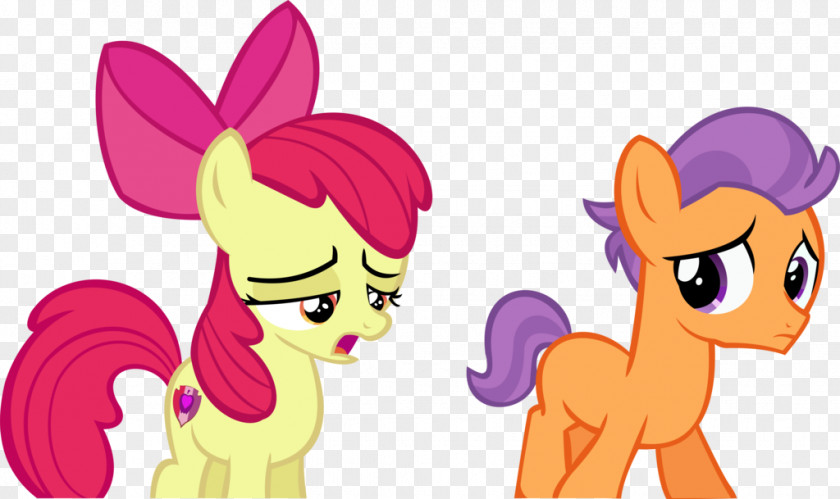 Sad Family Pony Apple Bloom Scootaloo Fluttershy PNG