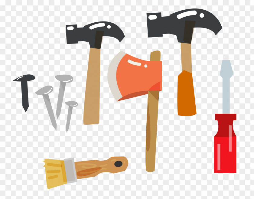 Vector Tools Tool Hammer Nail PNG